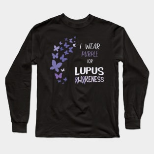 I Wear Purple For Lupus Awareness Long Sleeve T-Shirt